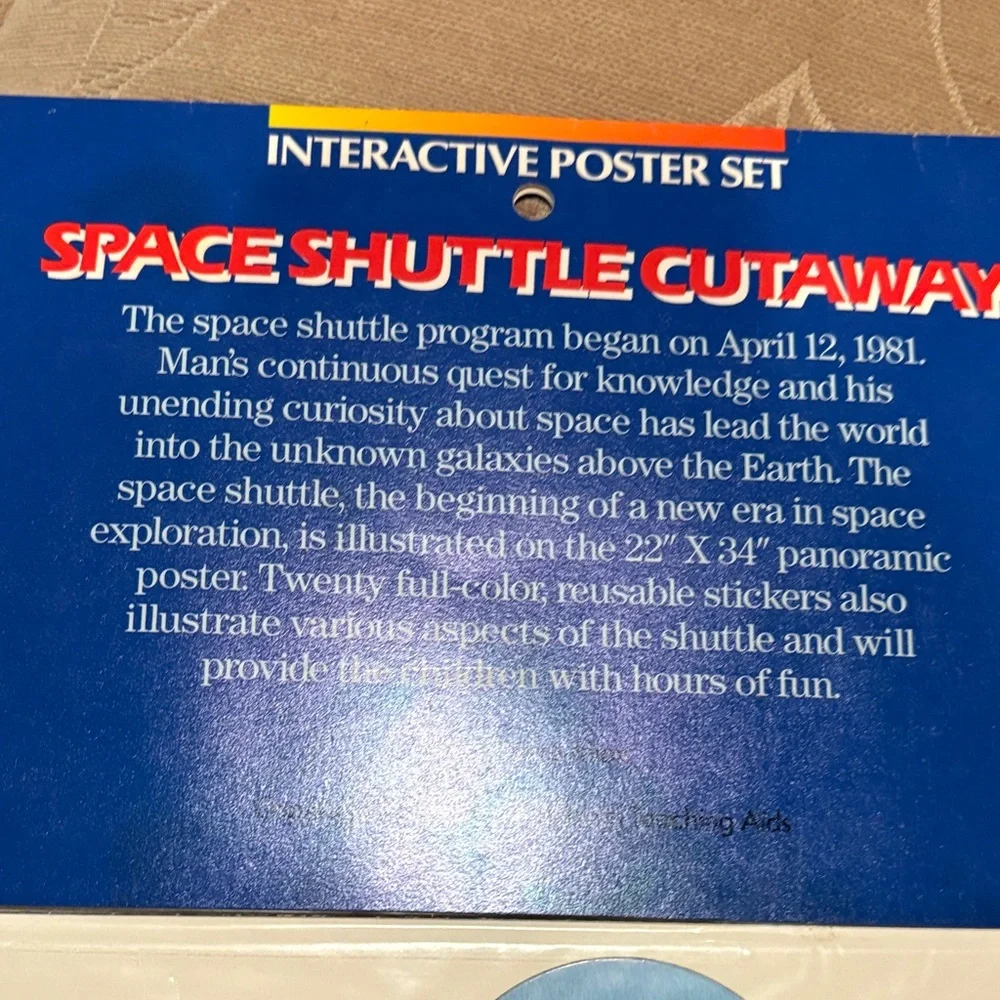 ~American Teaching AIDS~ Space Shuttle Cutaway Poster Kit